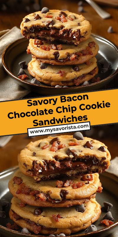Savory Bacon Chocolate Chip Cookie Sandwiches