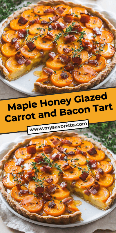 Maple Honey Glazed Carrot and Bacon Tart