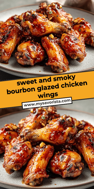 sweet and smoky bourbon glazed chicken wings