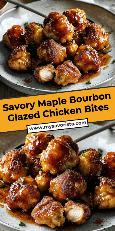 Savory Maple Bourbon Glazed Chicken Bites
