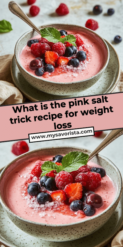What is the pink salt trick recipe for weight loss