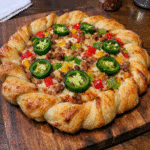 buttery butter egg rolls knot pizza with jalapeno crunch step