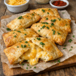 How to make Buttery Cheddar Queso Dip Pockets — key cooking step