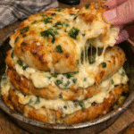 How to make Buttery Jalapeno Queso Dip Pull-Apart Triple-Stack — key cooking step