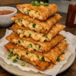 How to make Cajun Cheddar Egg Rolls Dip Triple-Stack — key cooking step
