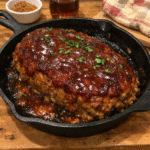 How to make Cajun Maple Meatloaf Skillet Bake With Smoky Bbq Glaze — key cooking step