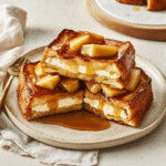 How to make Caramel Apple Cheesecake Stuffed French Toast Delight — key cooking step
