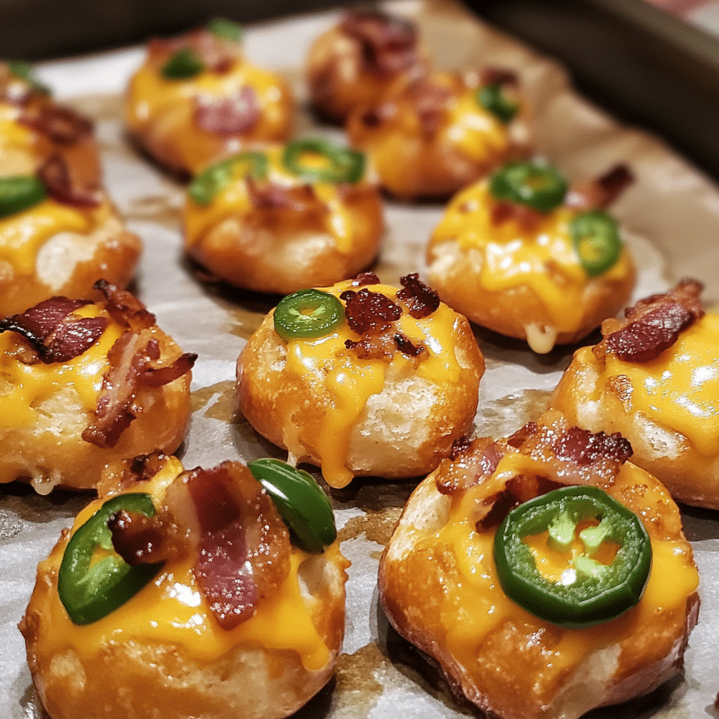cheesy bacon jalapeno pretzel bites party pleasers — chef-tested restaurant-quality photo