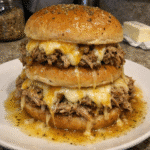 How to make Cheesy Butter Pork Roast Pull-Apart Double-Stack — key cooking step