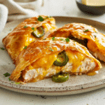 How to make Cheesy Jalapeno Pork Loin Pockets With Honey-Butter Glaze — key cooking step