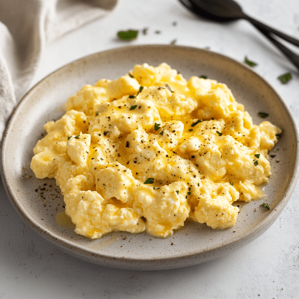 Cottage Cheese Eggs Scrambled for a Delicious Breakfast — chef-tested restaurant-quality photo