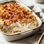 How to make Creamy Bacon Ranch Chicken Casserole with Crispy Topping — key cooking step