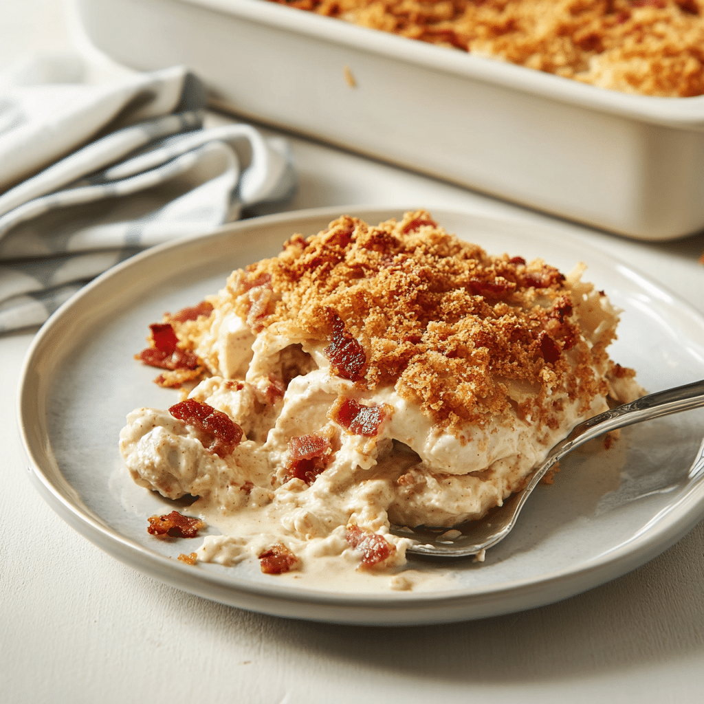 Creamy Bacon Ranch Chicken Casserole with Crispy Topping — chef-tested restaurant-quality photo
