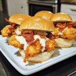 How to make Crispy Buffalo Chicken Bacon Ranch Sliders — key cooking step