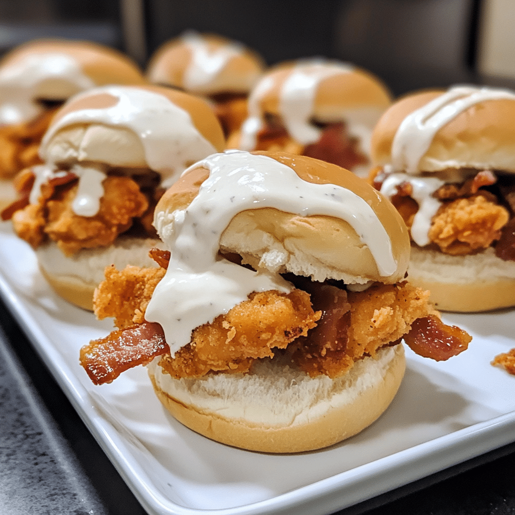 Crispy Buffalo Chicken Bacon Ranch Sliders — chef-tested restaurant-quality photo