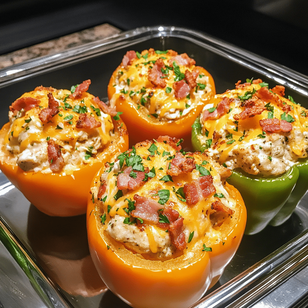 Crispy Chicken Bacon Ranch Stuffed Peppers — chef-tested restaurant-quality photo