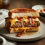 How to make Crunchy Bacon Meatloaf Melts — key cooking step