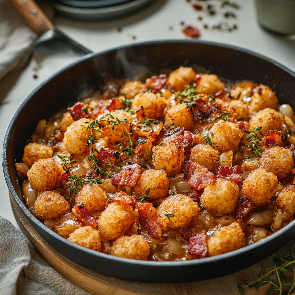 Fire-Kissed Butter Tater Tot Skillet Bake with Maple Kick — chef-tested restaurant-quality photo