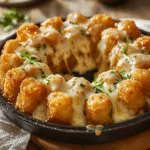 How to make Fire-Kissed Garlic Tater Tot Skillet Ring — key cooking step