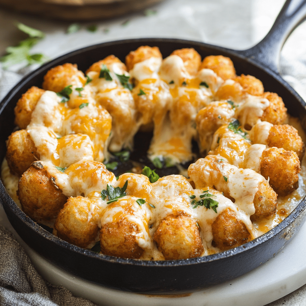 Fire-Kissed Garlic Tater Tot Skillet Ring — chef-tested restaurant-quality photo