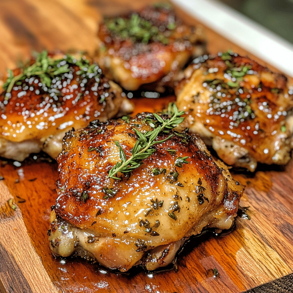 Garlic Herb Butter Chicken Thighs with Maple Glaze — chef-tested restaurant-quality photo