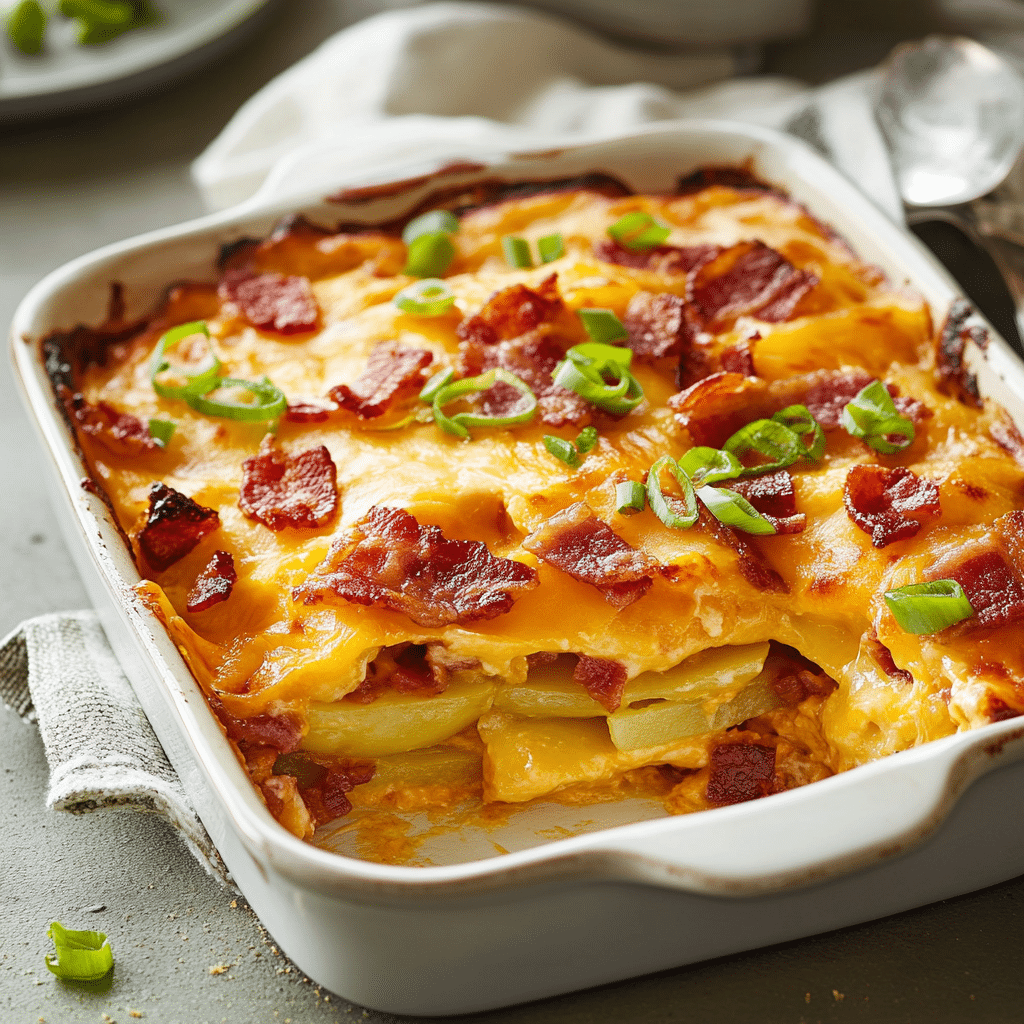 Hearty Bacon & Cheese Potato Casserole — chef-tested restaurant-quality photo