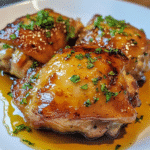 How to make Honey Garlic Chicken Thighs with Maple Glaze — key cooking step