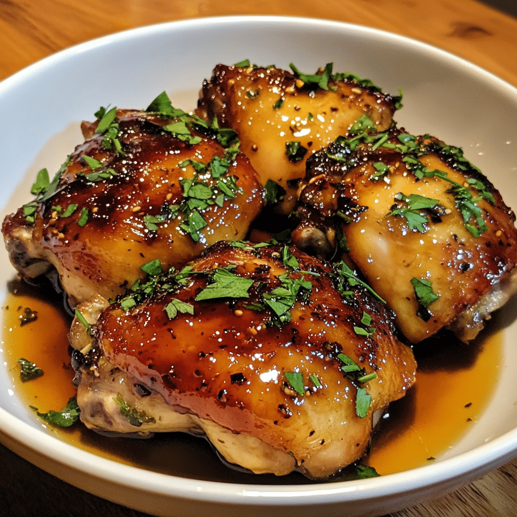 Honey Garlic Chicken Thighs with Maple Glaze — chef-tested restaurant-quality photo