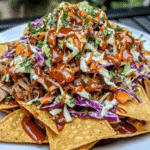 honey glazed bbq pulled pork nachos with crunchy slaw step