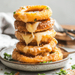 How to make Honey Maple Onion Rings Stuffed Extra-Cheesy — key cooking step