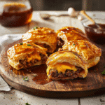 How to make Loaded Bourbon Biscuit Bombs Pockets With Smoky BBQ Glaze — key cooking step