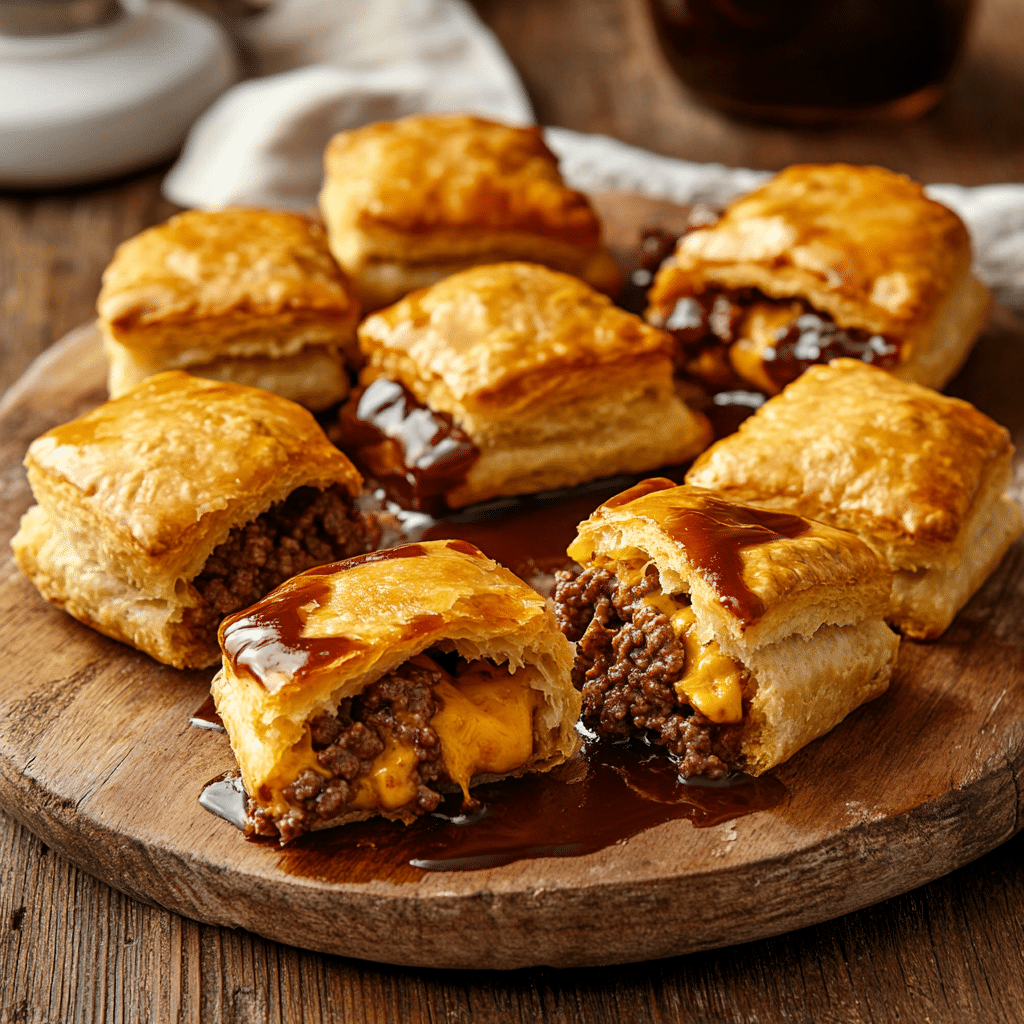 Loaded Bourbon Biscuit Bombs Pockets With Smoky BBQ Glaze — chef-tested restaurant-quality photo