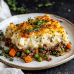 How to make Loaded Shepherd’s Pie with Cheesy Mash — key cooking step
