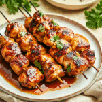 How to make Maple Glazed Chipotle Chicken Skewers — key cooking step
