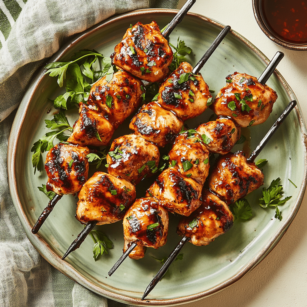 Maple Glazed Chipotle Chicken Skewers — chef-tested restaurant-quality photo