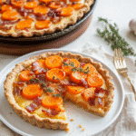 How to make Maple Honey Glazed Carrot and Bacon Tart — key cooking step