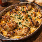 How to make Melty Garlic Wing Bites Bake With Spicy Cheese Sauce — key cooking step