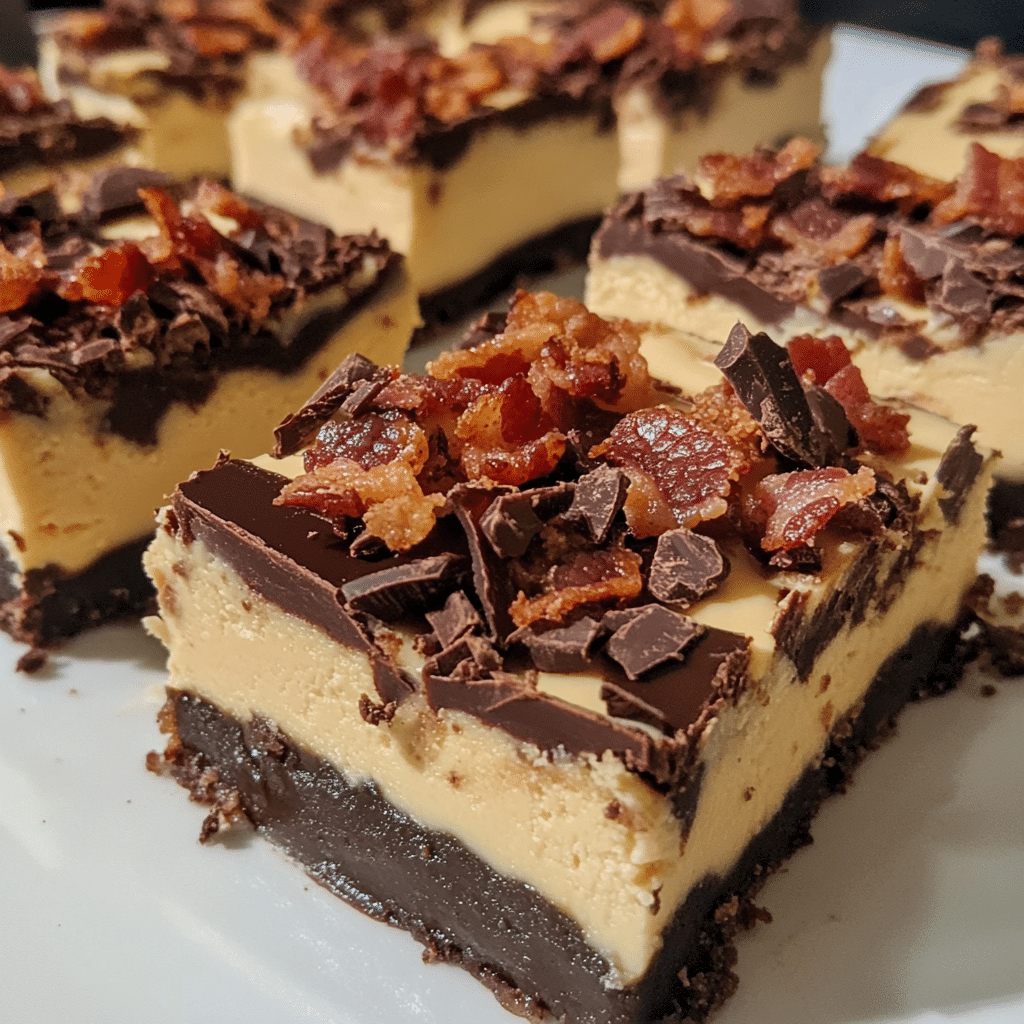 Peanut Butter & Bacon Cheesecake Fudge Bars — chef-tested restaurant-quality photo