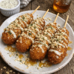 ranch honey pork corn dogs with ranch crunch step
