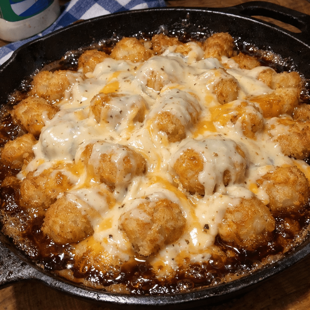 Ranch Pepper Tater Tot Skillet Melts With Brown Sugar Glaze — chef-tested restaurant-quality photo