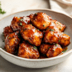 How to make Savory Maple Bourbon Glazed Chicken Bites — key cooking step