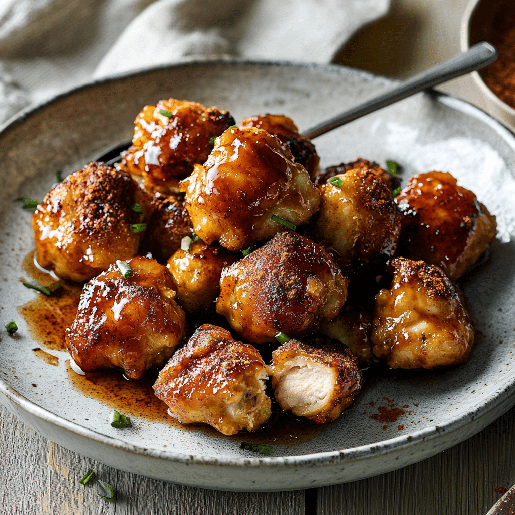 Savory Maple Bourbon Glazed Chicken Bites — chef-tested restaurant-quality photo