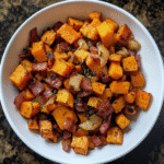 How to make Savory Sweet Potato Bacon Hash for Brunch Bliss — key cooking step