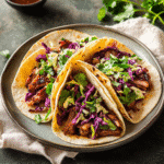 How to make Spicy Korean BBQ Pork Tacos with Cilantro Slaw — key cooking step
