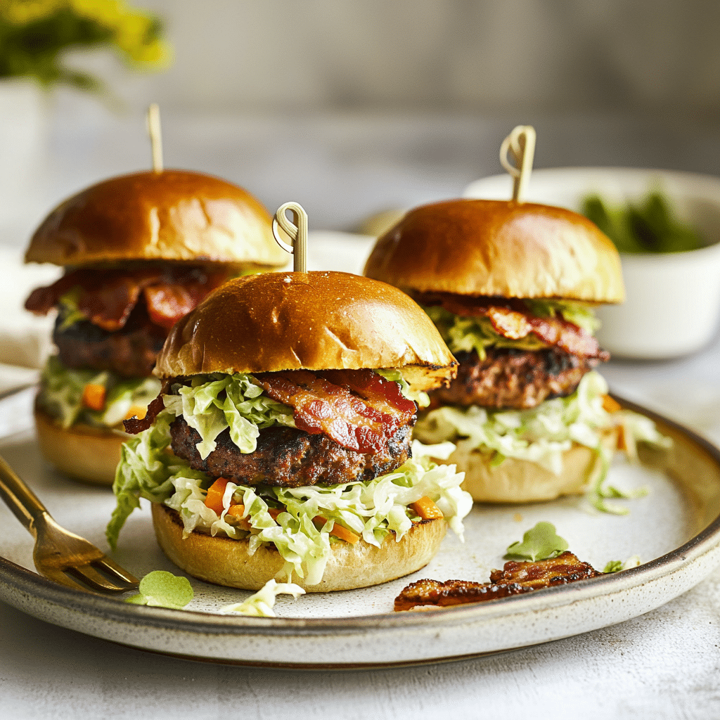 St. Paddy's Day Bacon & Cabbage Sliders — chef-tested restaurant-quality photo