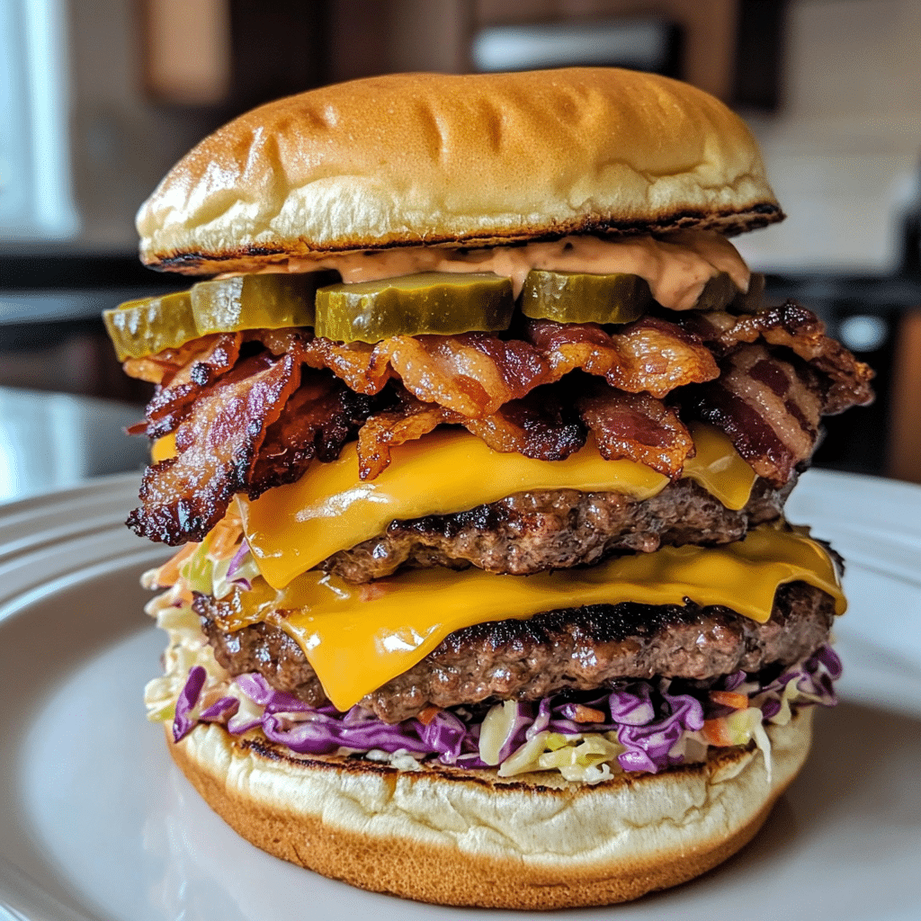 Ultimate BBQ Bacon Cheeseburger Stacks with Slaw — chef-tested restaurant-quality photo
