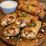 whiskey bacon pretzels egg rolls step