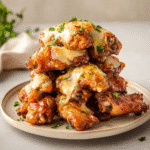 How to make Whiskey Onion Wing Bites Stack Extra-Cheesy — key cooking step