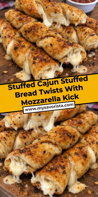 Stuffed Cajun Stuffed Bread Twists With Mozzarella Kick