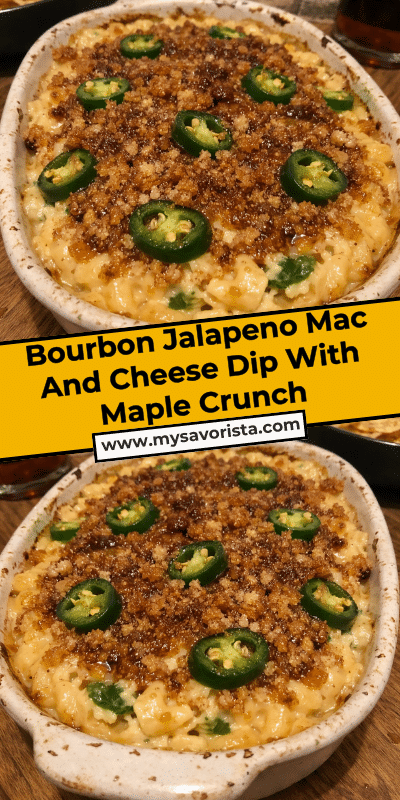 Bourbon Jalapeno Mac And Cheese Dip With Maple Crunch
